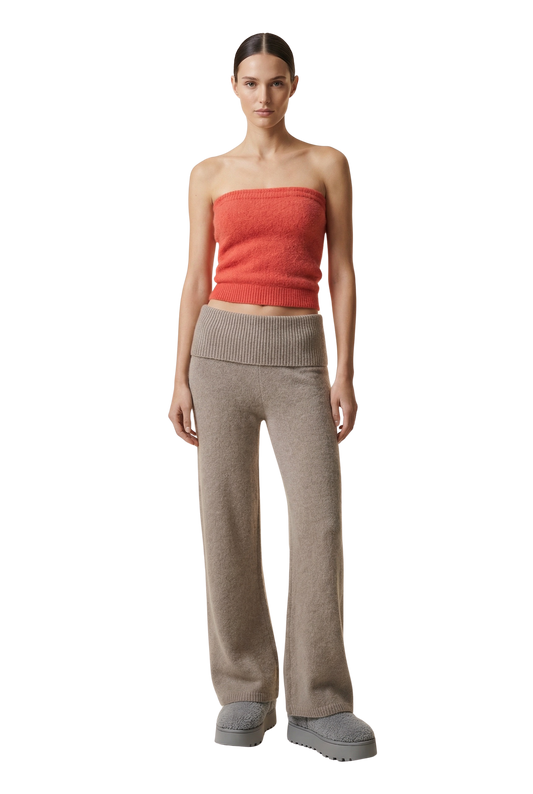 Tessi Bandeau Alpaca Top Coral Red