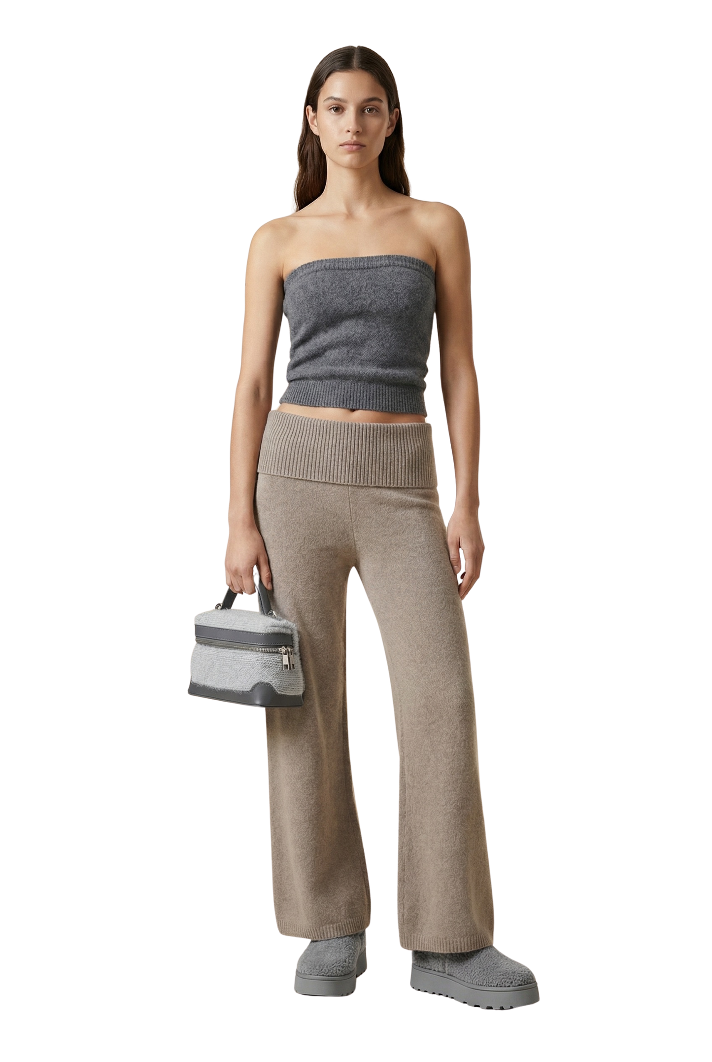 Tessi Bandeau Alpaca Top Graphite