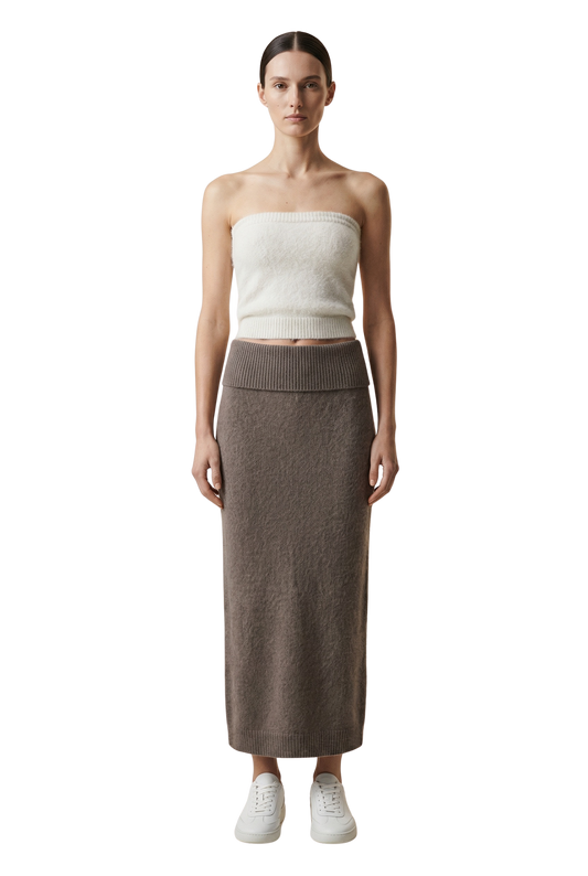 Tessi Bandeau Alpaca Top White