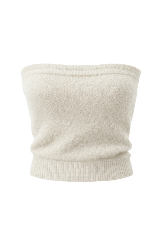 Tessi Bandeau Alpaca Top White