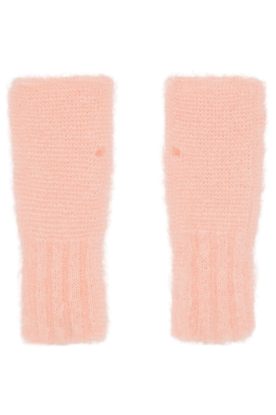Tilly Fingerless Knit Gloves Peach - Sample