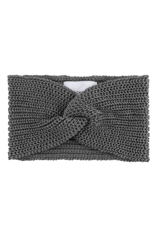 Tori Cotton Twisted Headband Graphite