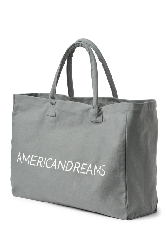 Signature Canvas Tote Large Dark Grey / White Logo