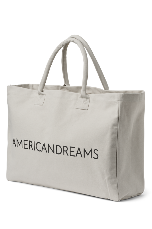 Signature Canvas Tote Light Grey / Black Logo