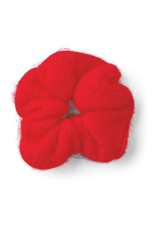 Tullah Knit Scrunchie Lipstick Red