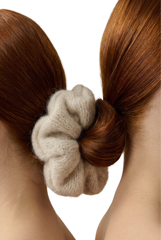 Tullah Knit Scrunchie Beige