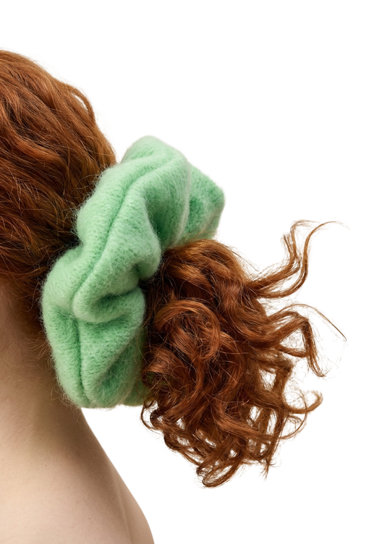 Tullah Knit Scrunchie Light Green