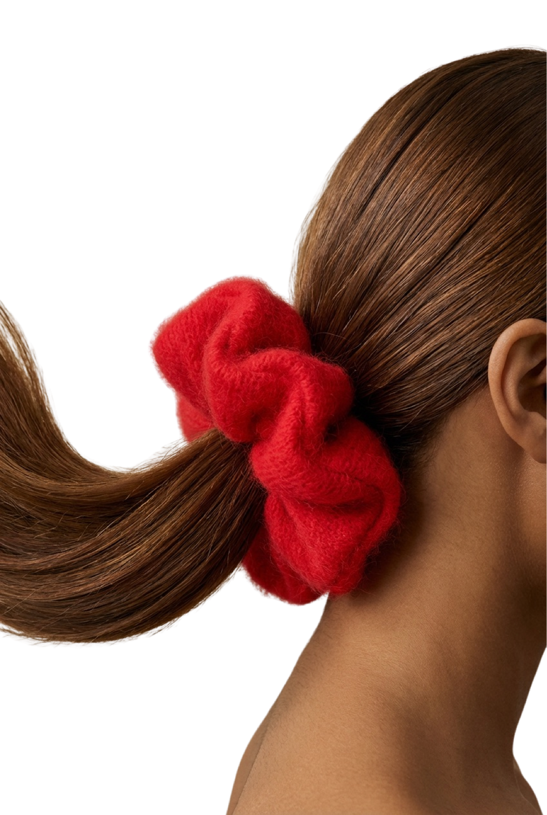 Tullah Knit Scrunchie Lipstick Red