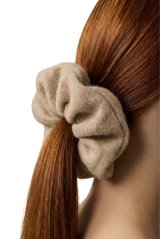 Tullah Knit Scrunchie Medium Brown