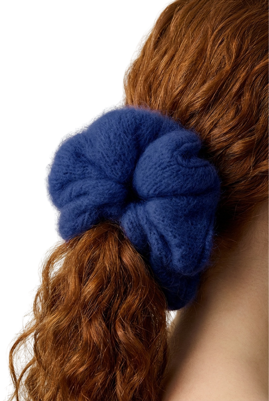 Tullah Knit Scrunchie Navy Blue