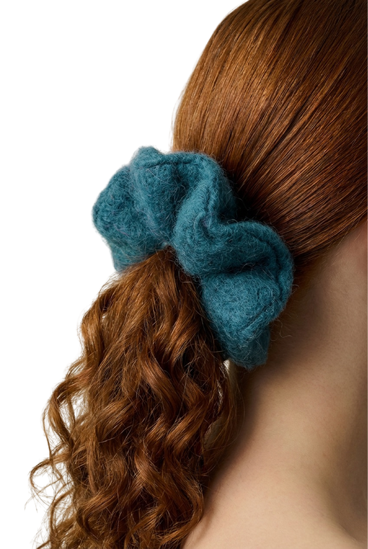 Tullah Knit Scrunchie Turquoise