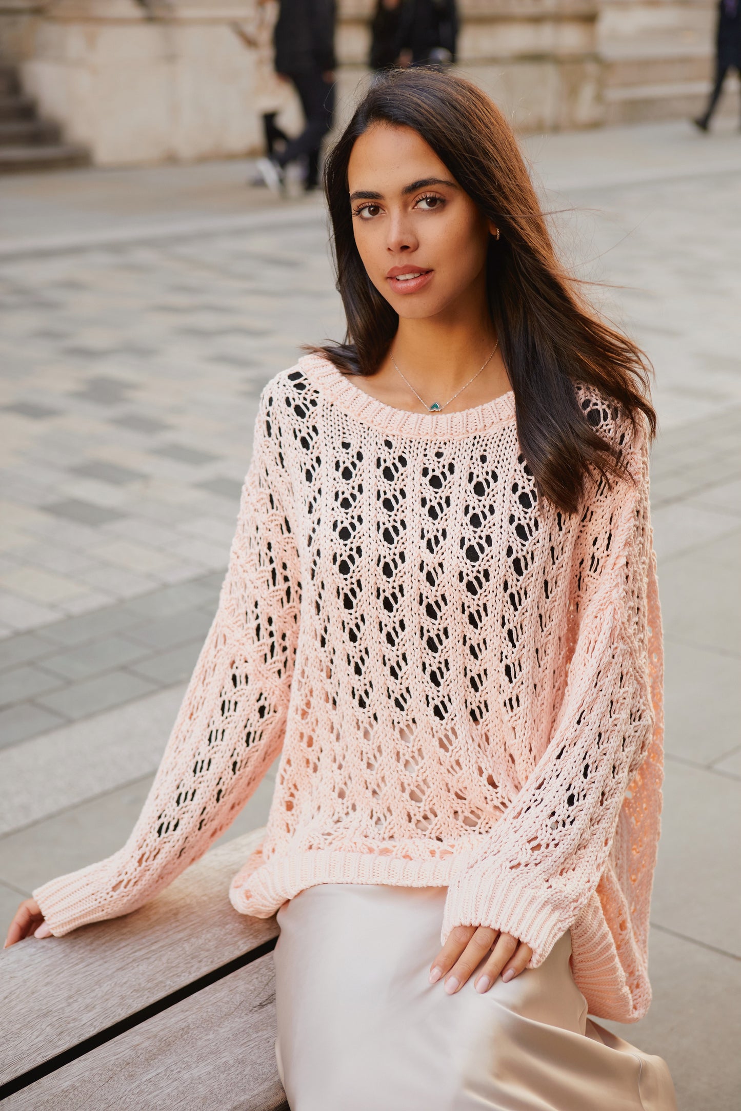 Luna Cotton Pullover Peach