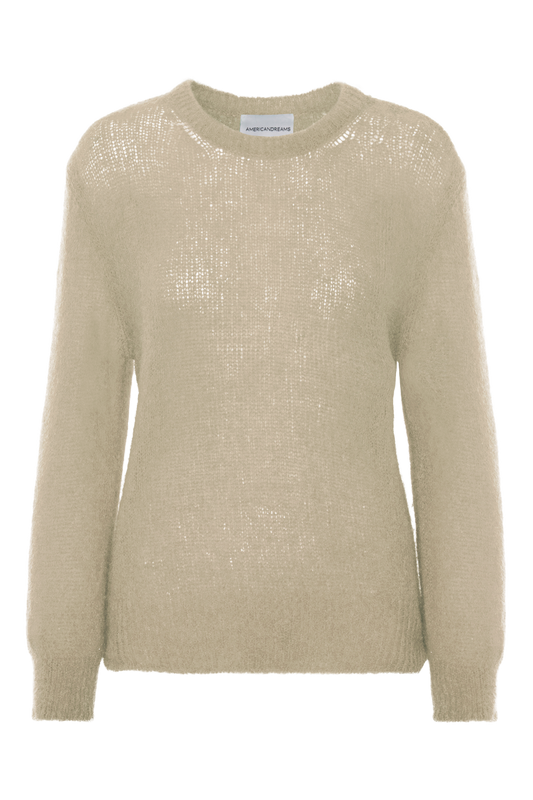 Mari Oversized Knit Pullover Beige