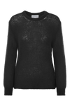Ulla O Neck Knit Pullover Black