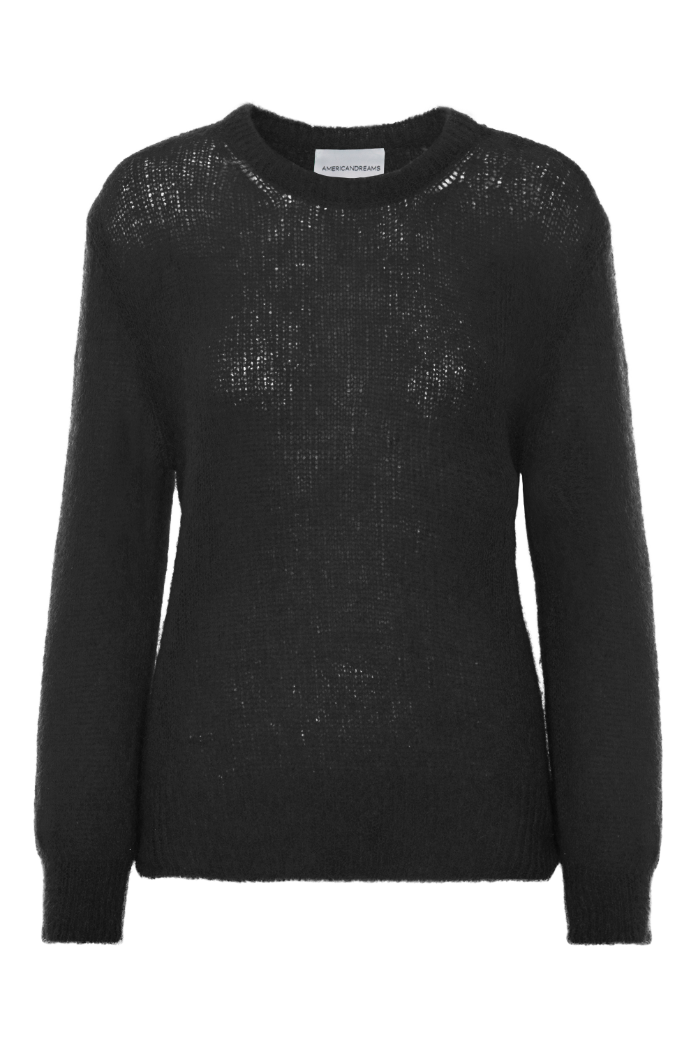 Ulla O Neck Knit Pullover Black