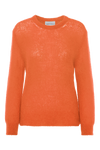 Ulla O Neck Knit Pullover Burnt Orange