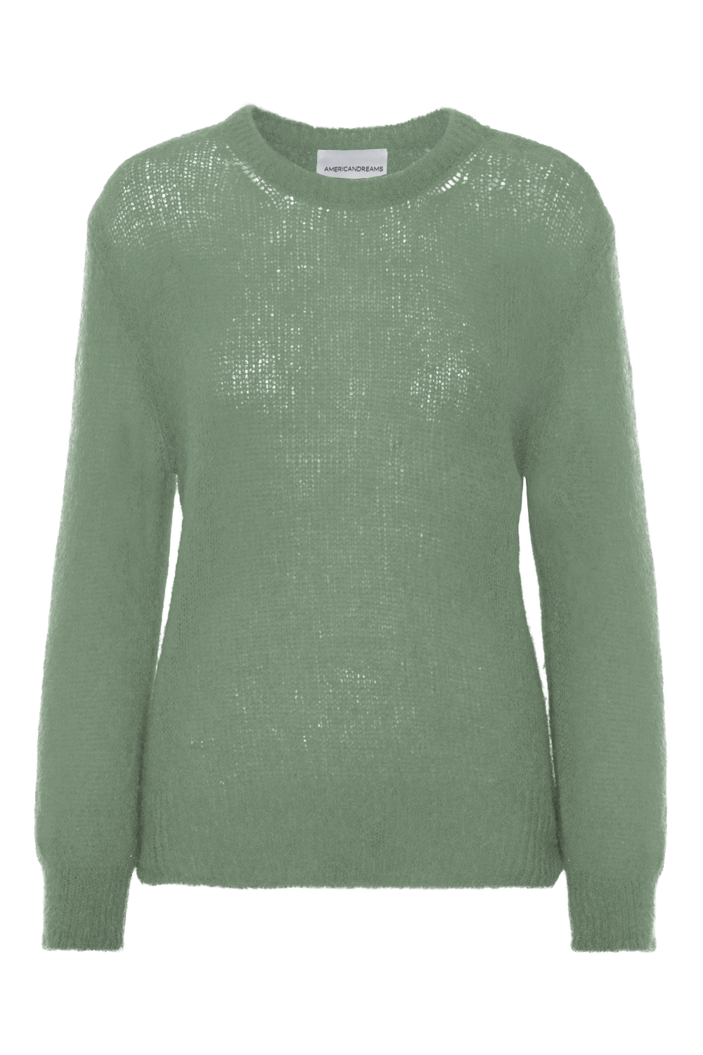 Ulla O Neck Knit Pullover Dusty Green