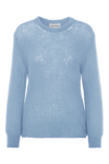 Ulla O Neck Knit Pullover Light Blue