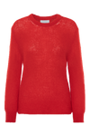 Ulla O Neck Knit Pullover Lipstick Red