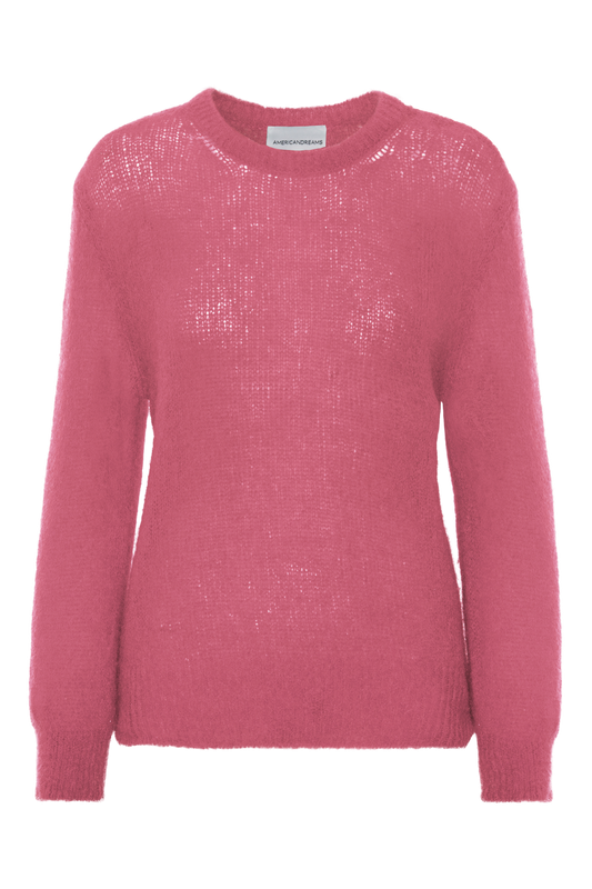 Ulla O Neck Knit Pullover Pink