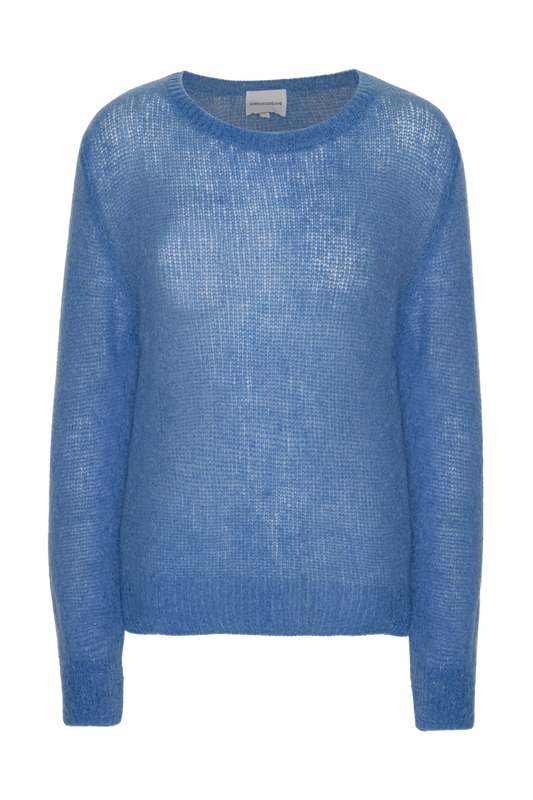 Mari Oversized Knit Pullover Sky Blue