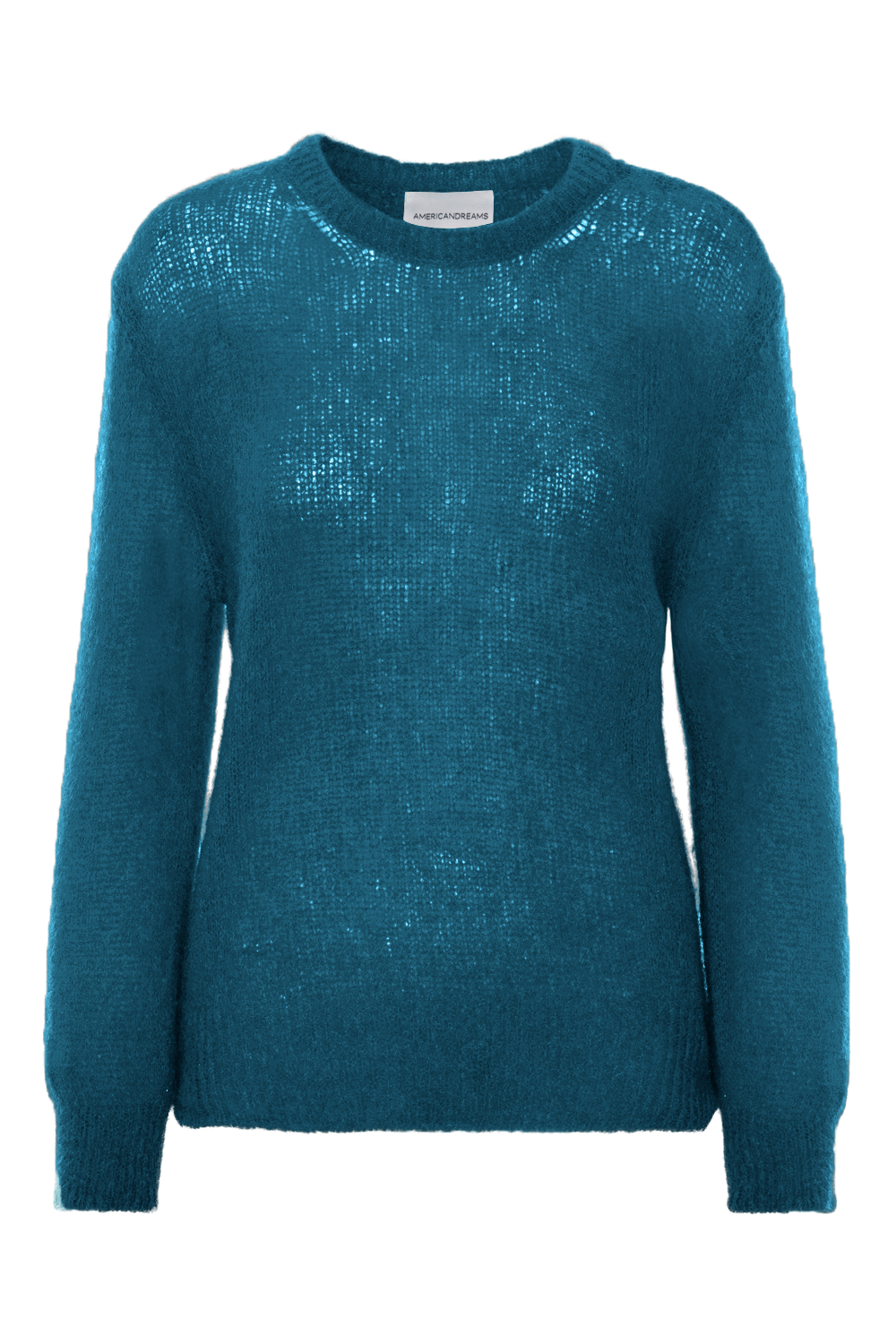 Mari Oversized Knit Pullover Aqua Blue