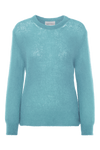 Ulla O Neck Knit Pullover Turquoise