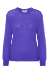Ulla O Neck Knit Pullover Violet
