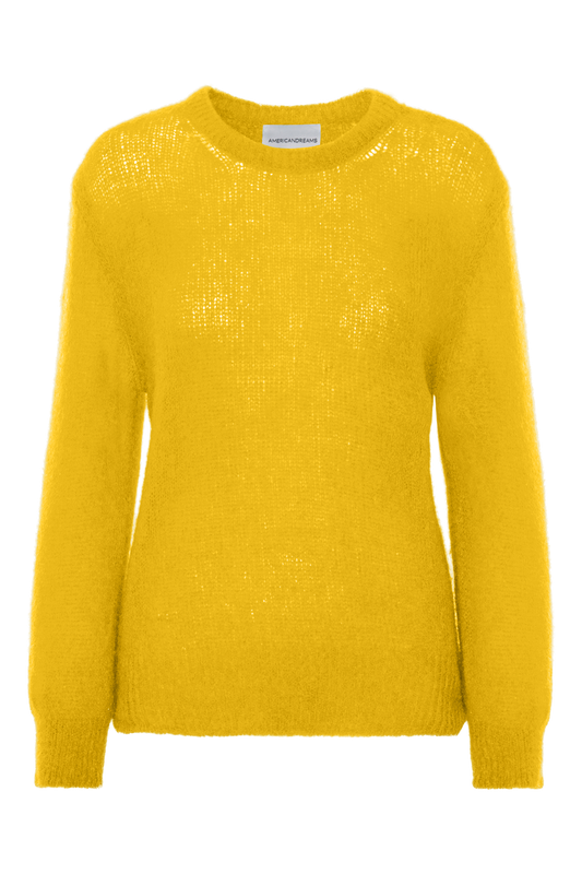 Mari Oversized Knit Pullover Yellow