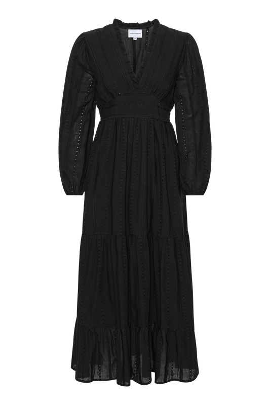 Umi Cotton Long Dress Black