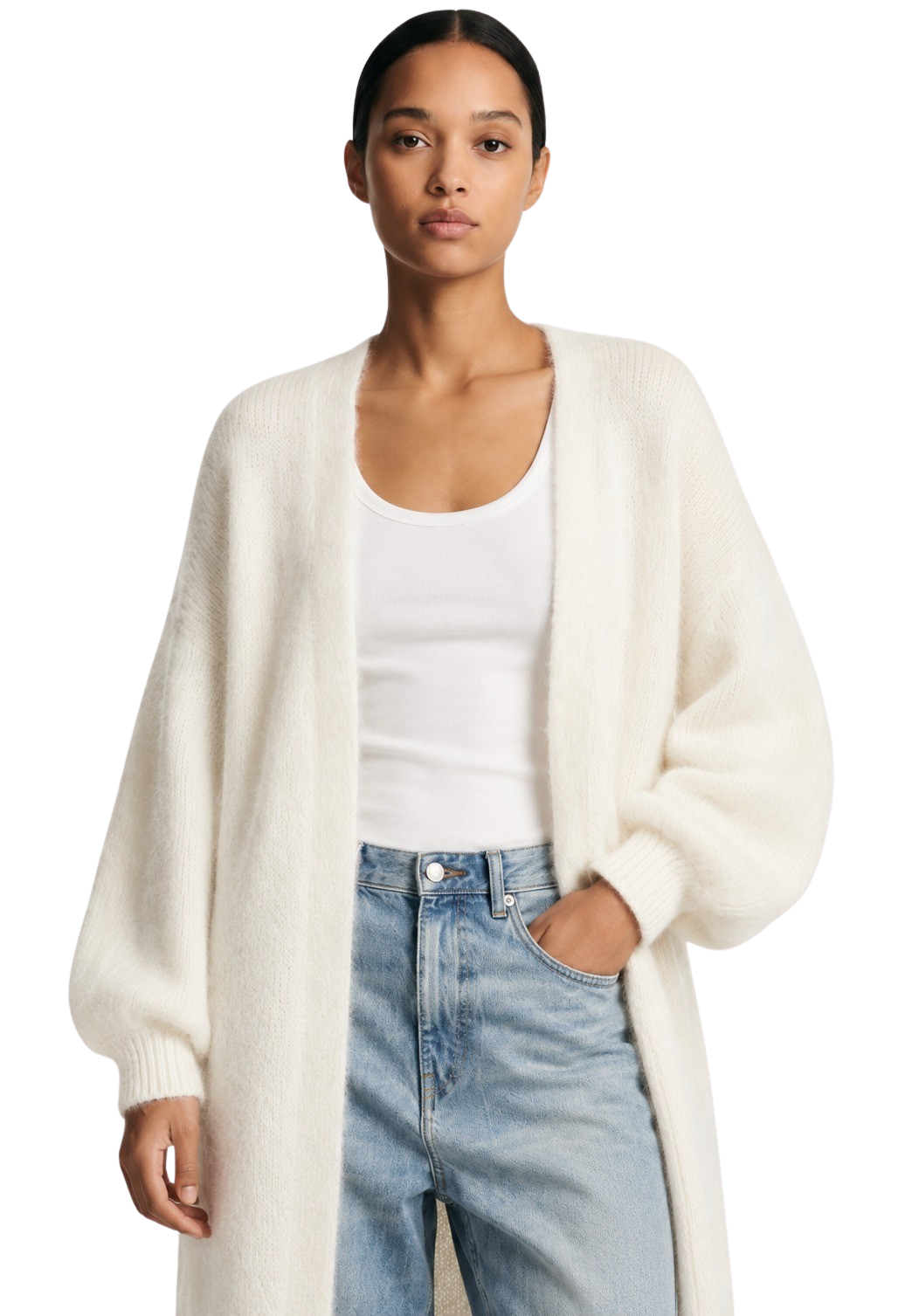 Azra Cardigan White image