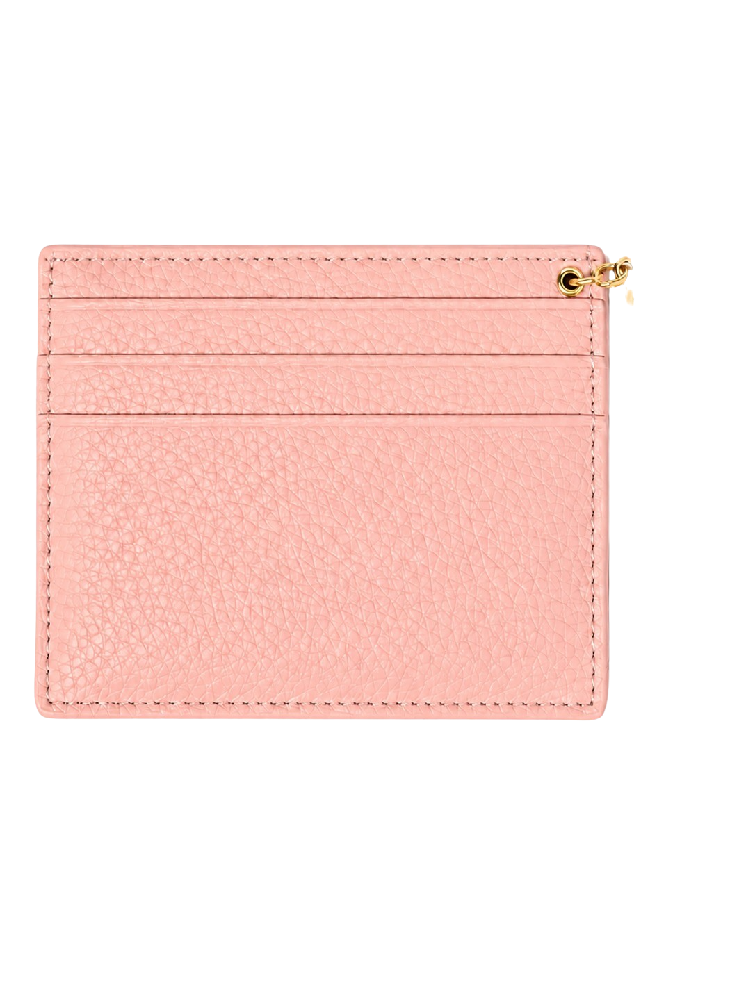 Signature Card Holder Leather with Charm Light Pink image