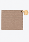 Signature Card Holder Leather with Charm Light Brown