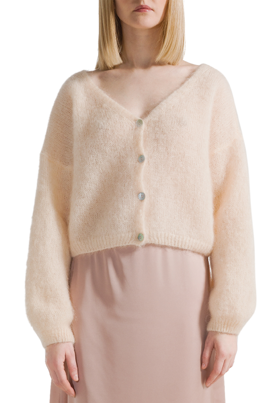 Cornelia Cropped Cardigan Almond