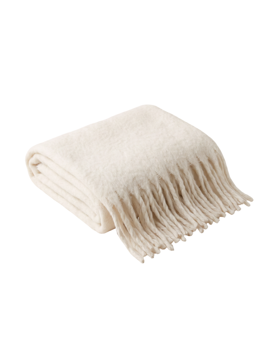 Maui Oversized Fringe Scarf White