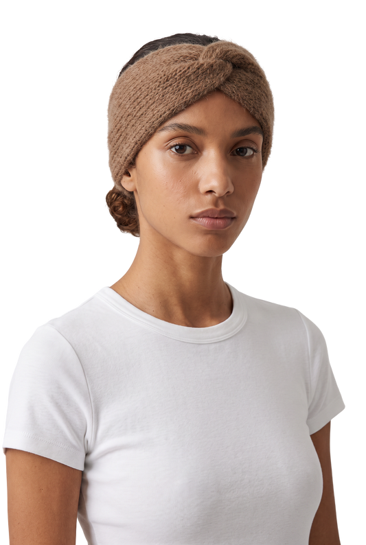 Andy Knit Headband Medium Brown - model