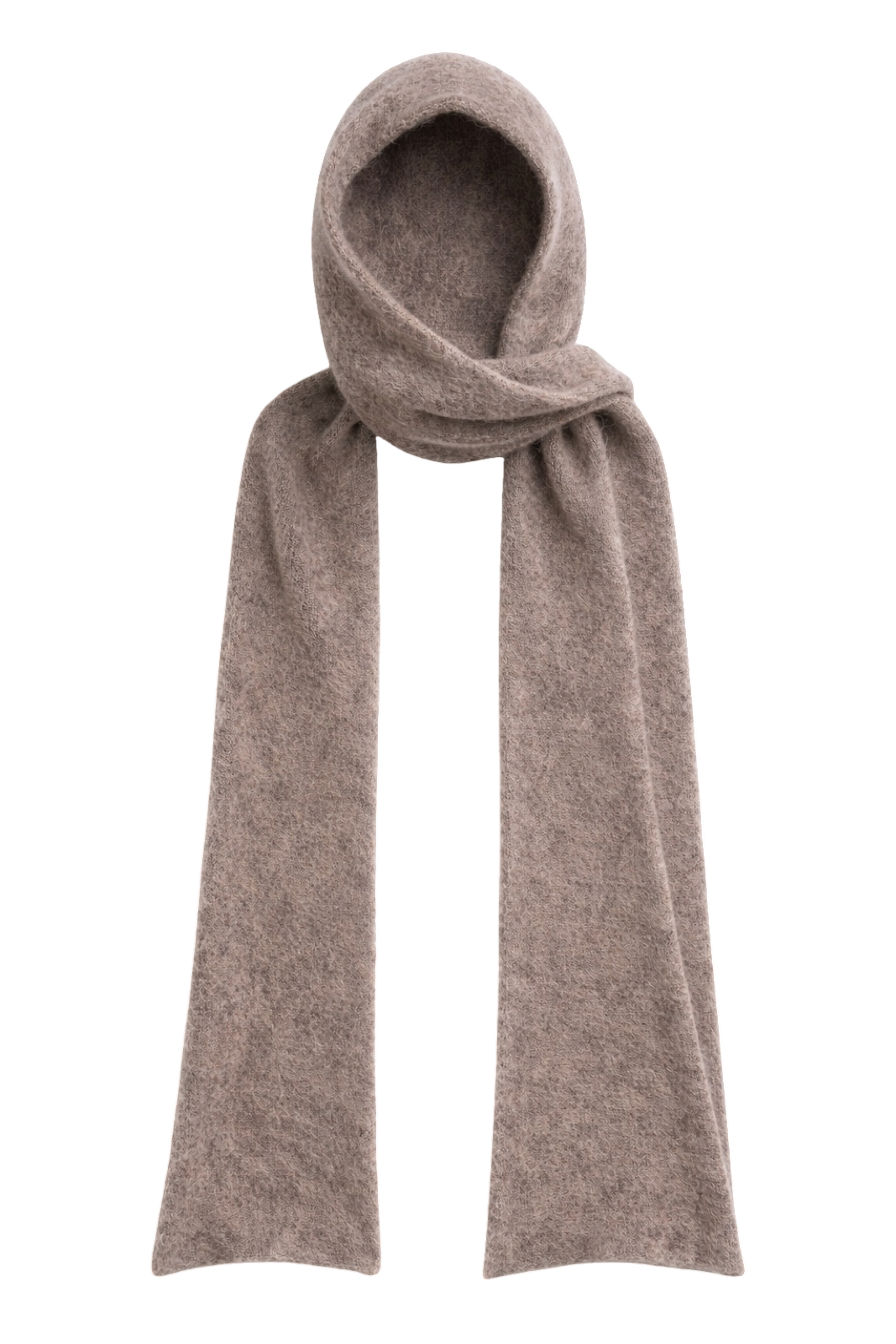 Penn Hooded Alpaca Scarf Light Taupe