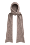 Penn Hooded Alpaca Scarf Light Taupe
