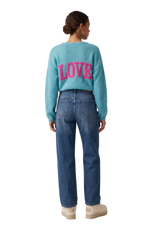 Silja Back Letters Salmon HOPE - model back