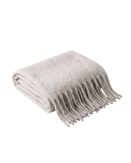 Maui Oversized Fringe Scarf Light Grey