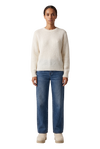 Ulla O Neck Knit Pullover White