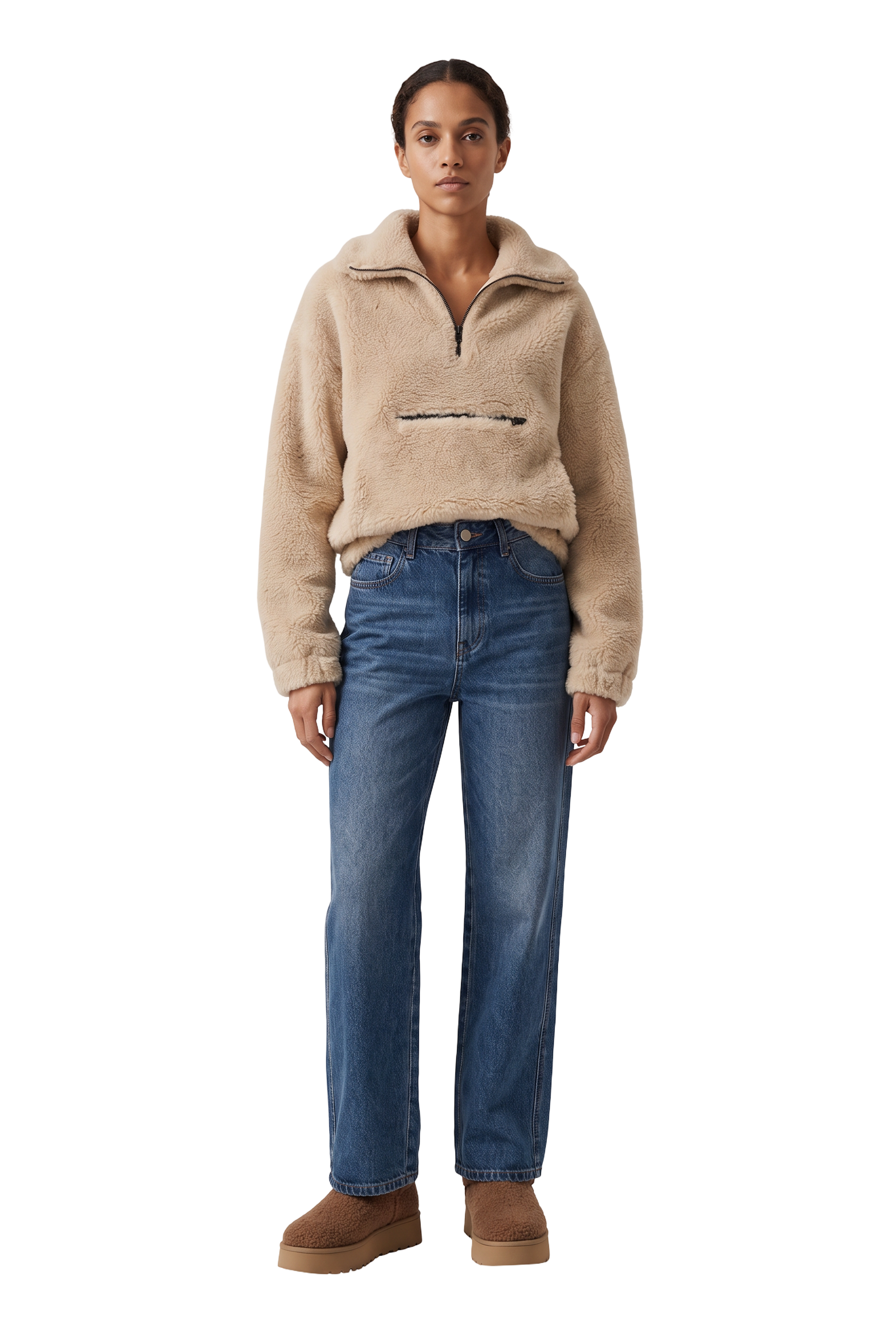 Gigi Wool Pullover Beige - model