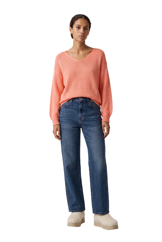 Milana LS Light Cotton Knit Salmon - model