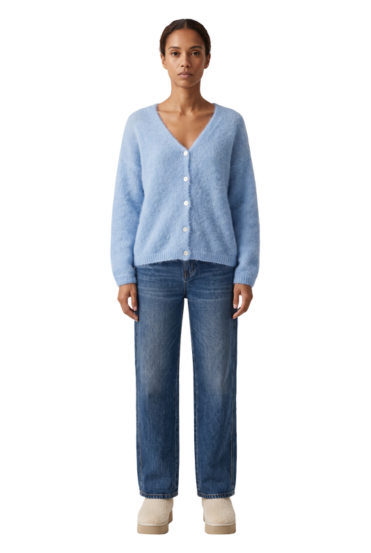 Cornelia LS Cardigan Light Blue - model