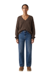 Silja V Neck Knit Dark Brown