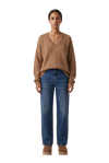 Silja V Neck Knit Medium Brown
