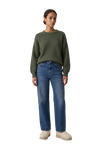 Liana Round Neck Pullover Seaweed Green