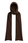Penn Hooded Alpaca Scarf Cocoa