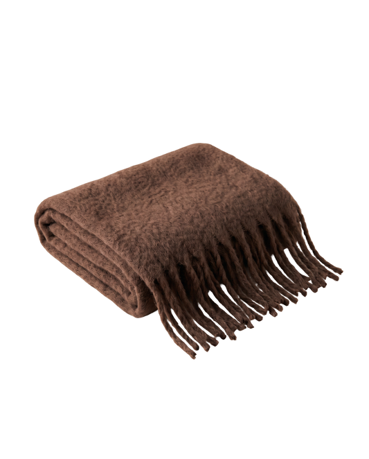 Maui Oversized Fringe Scarf Cocoa