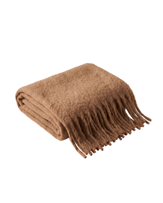 Maui Oversized Fringe Scarf Medium Brown